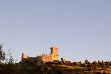 medieval castle at twilight