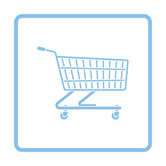 Supermarket shopping cart icon