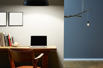 urban office creative design laptop birch lamp