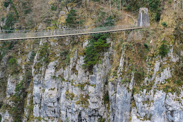 Holtzarte suspension bridge, Aquitaine, France