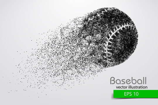 silhouette of a baseball ball. Vector illustration