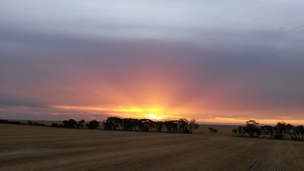 Sun is setting - harvest is finish
