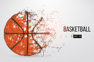 Fototapeta premium Silhouette of a basketball ball. Vector illustration