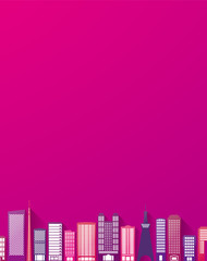 Naklejka premium 背景 都市 フラットデザイン