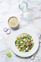 Cucumber quinoa Feta salad