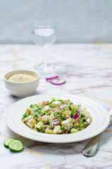 Cucumber quinoa Feta salad