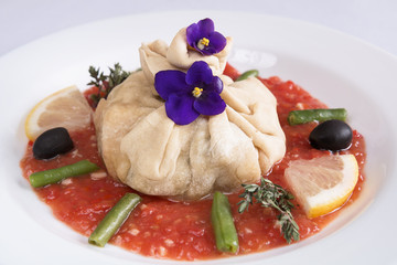 Ratatouille in the bag of dough