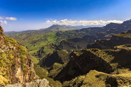 Ethiopia. Simien Mountains National Park, surroundings of Bwahit Pass 