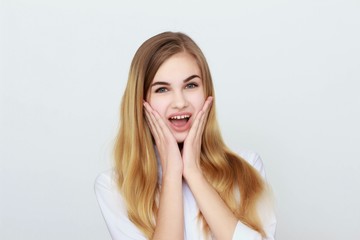 Fototapeta premium Woman Posing Studio Portrait Concept