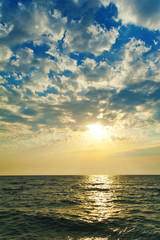 Sunset at the sea. Landscape