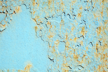 blue Dark rusty metal texture. Vintage effect.