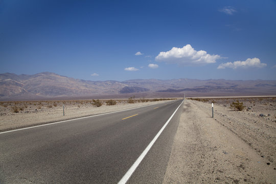 A road running through Death Valley in California