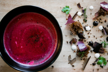 Molecular food on a plate