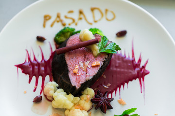 Molecular food on a plate