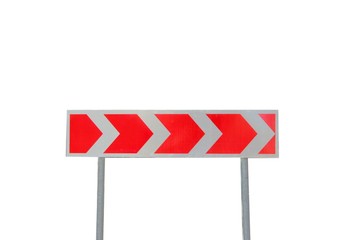 Road sign direction dangerous turn