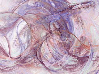 Abstract smoke swirls. Fractal illustration. 