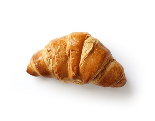 Croissant on white background