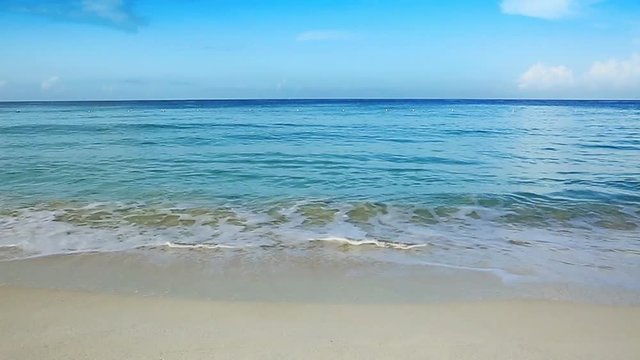 White sand beach and Caribbean sea.