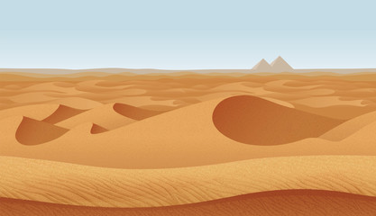 Fototapeta na wymiar Horizontal seamless background with desert