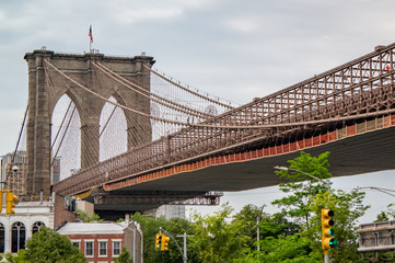 Naklejka premium Brooklyn Bridge in New York City, USA