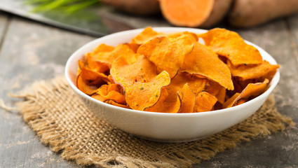 Süßkartoffelchips - sweet potato crisps