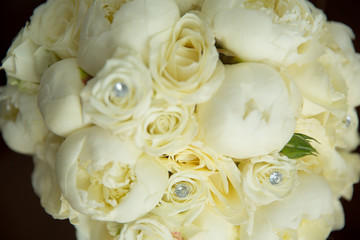 Bouquet of roses made for wedding