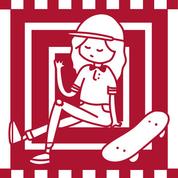 chica patineta