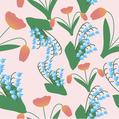 Spring seamless pattern