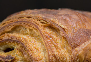 Texture of Freshly Made Chocolate Croissant