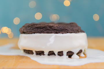 Total Meltdown of Double Chocolate Cookie Ice Cream Sandwich