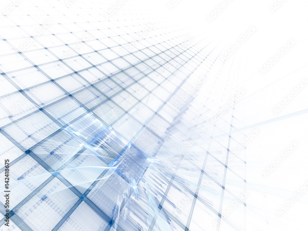 Poster abstract background element. three-dimensional composition of repeating grids. information technolog