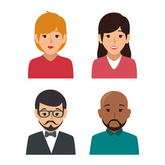 businesspeople character avatar icon