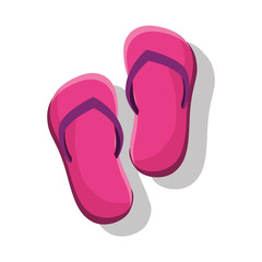 beach flip flops icon