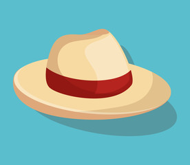 summer hat fashion isolated icon