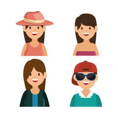 family vacations avatars icon