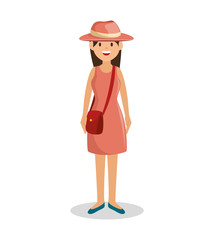 tourist woman traveler avatar