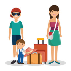 family vacations avatars icon