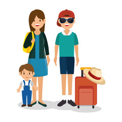 family vacations avatars icon