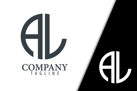 Initial Letter AL With Linked Circle Logo