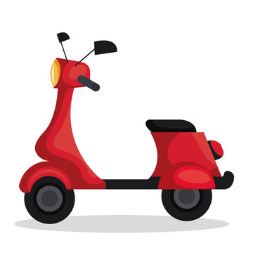 skooter motorcycle isolated icon