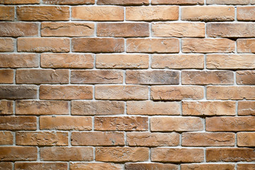 Coffee shop brick wall 