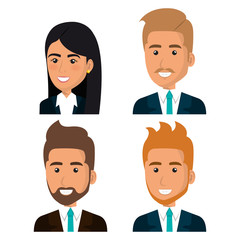 businesspeople avatars characters icon