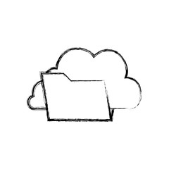 Folder data symbol icon vector illustration graphic design