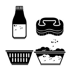 laundry room flat icons