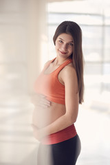 Happy pregnant woman