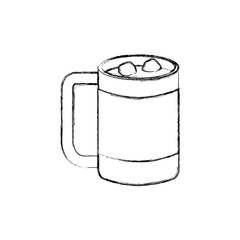 Hot chocolate beverage icon vector illustration graphic design