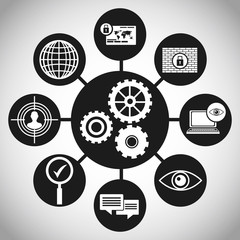 technology protection connection internet vector illustration eps 10