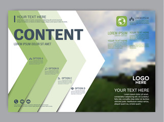 Greenery brochure layout banner design template. Annual report flyer leaflet cover presentation Modern background. illustration vector artwork