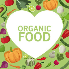 organic food fresh harvest image vector illustration eps 10