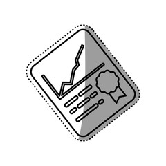 Financial report document icon vector illustration graphic design